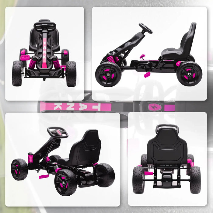 Kids Pedal Go-Kart Pink | Advanced with Automatic Clutch System - Little and Giant Explorers AIYAPLAY