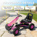 Kids Pedal Go-Kart – Pink | Adjustable Seat, Handbrake and EVA Tyres AIYAPLAY - Little and Giant Explorers