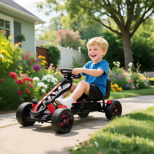 Kids Pedal Go-Kart Red | Advanced with Automatic Clutch System - Little and Giant Explorers AIYAPLAY