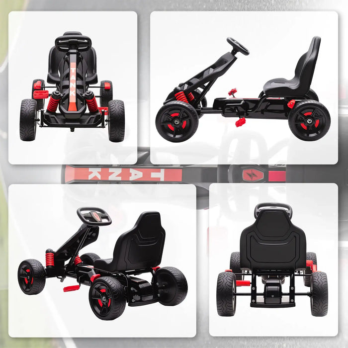 Kids Pedal Go-Kart Red | Advanced with Automatic Clutch System - Little and Giant Explorers AIYAPLAY