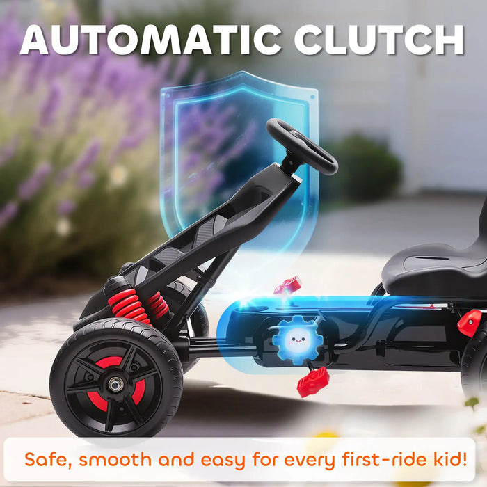 Kids Pedal Go-Kart Red | Advanced with Automatic Clutch System - Little and Giant Explorers AIYAPLAY