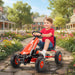 Kids Pedal Go-Kart – Red | Adjustable Seat, Handbrake and EVA Tyres AIYAPLAY - Little and Giant Explorers AIYAPLAY