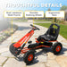 Kids Pedal Go-Kart – Red | Adjustable Seat, Handbrake and EVA Tyres AIYAPLAY - Little and Giant Explorers AIYAPLAY