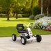 Kids Pedal Go-Kart – White | Four-Wheel Stability, Pedal Power and Sporty Design AIYAPLAY - Little and Giant Explorers