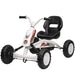 Kids Pedal Go-Kart – White | Four-Wheel Stability, Pedal Power and Sporty Design AIYAPLAY - Little and Giant Explorers