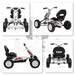 Kids Pedal Go-Kart – White | Four-Wheel Stability, Pedal Power and Sporty Design AIYAPLAY - Little and Giant Explorers