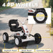 Kids Pedal Go-Kart – White | Four-Wheel Stability, Pedal Power and Sporty Design AIYAPLAY - Little and Giant Explorers