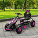 Pedal Go Kart, with Adjustable Seat and Inflatable Tyres in Pink - Little and Giant Explorers HOMCOM