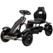 Metal Kids Pedal Go Kart with Adjustable Seat and Inflatable Tyres in Black - Little and Giant Explorers HOMCOM