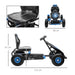 Pedal Go Kart with Adjustable Seat and Inflatable Tyres in Blue - Little and Giant Explorers HOMCOM