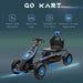 Pedal Go Kart with Adjustable Seat and Inflatable Tyres in Blue - Little and Giant Explorers HOMCOM