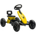 Kids Pedal Go-Kart Yellow | Compact with Four EVA Wheels - Little and Giant Explorers AIYAPLAY