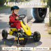 Kids Pedal Go-Kart Yellow | Compact with Four EVA Wheels - Little and Giant Explorers AIYAPLAY
