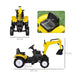 Kids Pedal Ride-On Excavator Tractor – Yellow | Controllable Bucket and Horn HOMCOM - Little and Giant Explorers HOMCOM