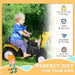 Kids Pedal Ride-On Excavator Tractor – Yellow | Controllable Bucket and Horn HOMCOM - Little and Giant Explorers HOMCOM