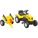 Kids Pedal Ride-On Tractor with Trailer – Yellow and Black | Pedal Car, Shovel and Rake HOMCOM - Little and Giant Explorers HOMCOM