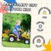 Kids Pedal Ride-On Tractor with Trailer – Yellow and Black | Pedal Car, Shovel and Rake HOMCOM - Little and Giant Explorers HOMCOM
