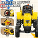 Kids Pedal Ride-On Tractor with Trailer – Yellow and Black | Pedal Car, Shovel and Rake HOMCOM - Little and Giant Explorers HOMCOM