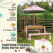 Kids Flamingo-Theme Picnic Table Set with Umbrella - Little and Giant Explorers AIYAPLAY