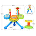 Kids Plastic Drum Set - Little and Giant Explorers Costway