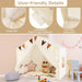 Kids Play Tent with Double Curtains – Beige | Soft Mat, Pennant Banners and Star Lights COSTWAY - Little and Giant Explorers Costway