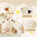 Kids Play Tent with Double Curtains – Beige | Soft Mat, Pennant Banners and Star Lights COSTWAY - Little and Giant Explorers Costway