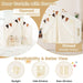 Kids Play Tent with Double Curtains – Beige | Soft Mat, Pennant Banners and Star Lights COSTWAY - Little and Giant Explorers Costway