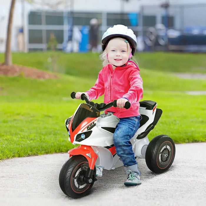 Kids Police Bike Ride-On – Red | Foot-to-Floor Motorbike with Lights and Music HOMCOM - Little and Giant Explorers HOMCOM