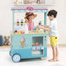 Kids Pretend Play Ice Cream Cart Playset in Green - Little and Giant Explorers Costway