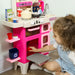 Kids Pretend Play Kitchen Set – Pink | 104 Accessories - Lights, Sounds and Spray AIYAPLAY - Little and Giant Explorers AIYAPLAY