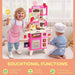 Kids Pretend Play Kitchen Set – Pink | 104 Accessories - Lights, Sounds and Spray AIYAPLAY - Little and Giant Explorers AIYAPLAY