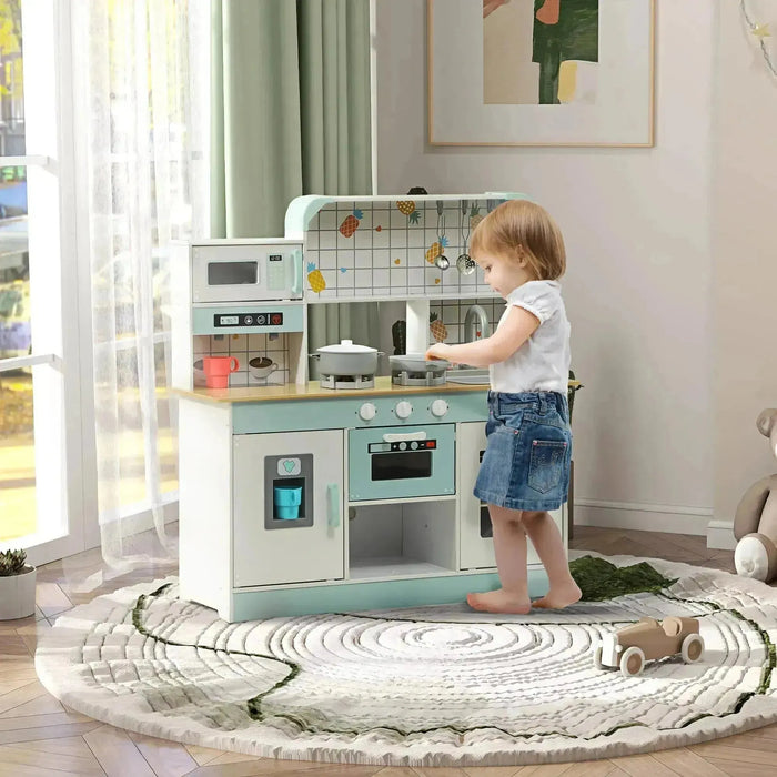 Kids Pretend Role Play Kitchen with Hob, Sound and Light - Little and Giant Explorers AIYAPLAY