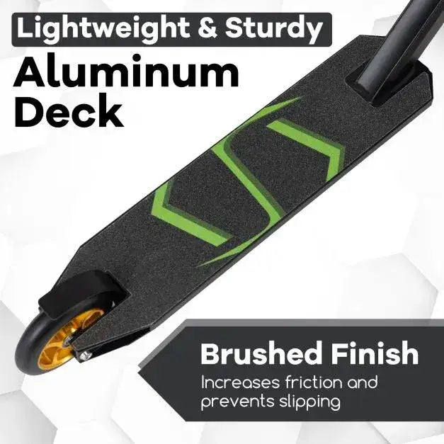 Kids Pro Trick Stunt Scooter with 2 PU Wheels in Black - Little and Giant Explorers Costway