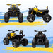 Kids Quad Bike ATV with LED Lights, Music and Backrest in Yellow 12V - Little and Giant Explorers HOMCOM