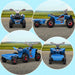 Quad Bike with Back Trailer and Wear-Resistant Wheels 6V Electric Ride on Toy in Blue - Little and Giant Explorers HOMCOM