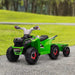 Quad Bike with Back Trailer and Wear-Resistant Wheels 6V Electric Ride on Toy in Green - Little and Giant Explorers HOMCOM