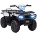 Quad Bike with Forward Reverse Functions Ride on ATV with LED Headlights and Music 12V in White - Little and Giant Explorers HOMCOM