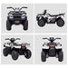 Quad Bike with Forward Reverse Functions Ride on ATV with LED Headlights and Music 12V in White - Little and Giant Explorers HOMCOM