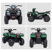 Quad Bike with Forward Reverse Functions Ride on ATV with LED Headlights and Music 12V in Green - Little and Giant Explorers HOMCOM