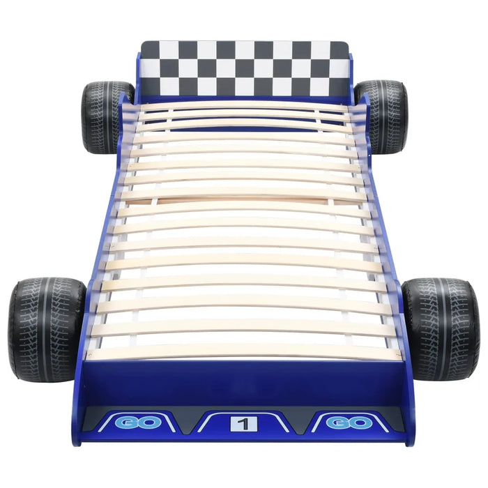 Kids Race Car Bed in Blue (90 x 200cm) - Little and Giant Explorers vidaXL