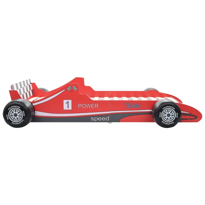 Kids Race Car Bed in Red (90 x 200cm) - Little and Giant Explorers vidaXL