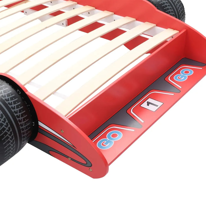 Kids Race Car Bed in Red (90 x 200cm) - Little and Giant Explorers vidaXL