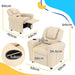 Kids Recliner Chair with Adjustable Backrest and Footrest in Beige - Little and Giant Explorers HOMCOM