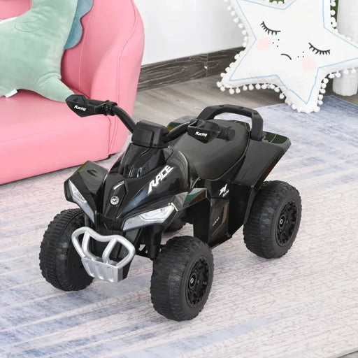 Kids Ride On Car/Walker Foot To Floor in Black - Little and Giant Explorers HOMCOM