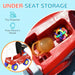 Kids Ride On Fire Truck Foot to Floor Design with Under Seat Storage, Steering Wheel, Music and Light - Little and Giant Explorers AIYAPLAY