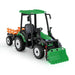 Ride on Hi-Top Tractor with Trailer, Music, Horn and USB Port 12V in Green - Little and Giant Explorers Costway