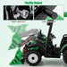 Ride on Hi-Top Tractor with Trailer, Music, Horn and USB Port 12V in Green - Little and Giant Explorers Costway