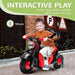 Kids Ride On Motorcycle with Music and Bubbles in Red - Little and Giant Explorers AIYAPLAY