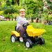 Kids Ride on Pedal Tractor with Manual Control Bucket - Little and Giant Explorers HOMCOM