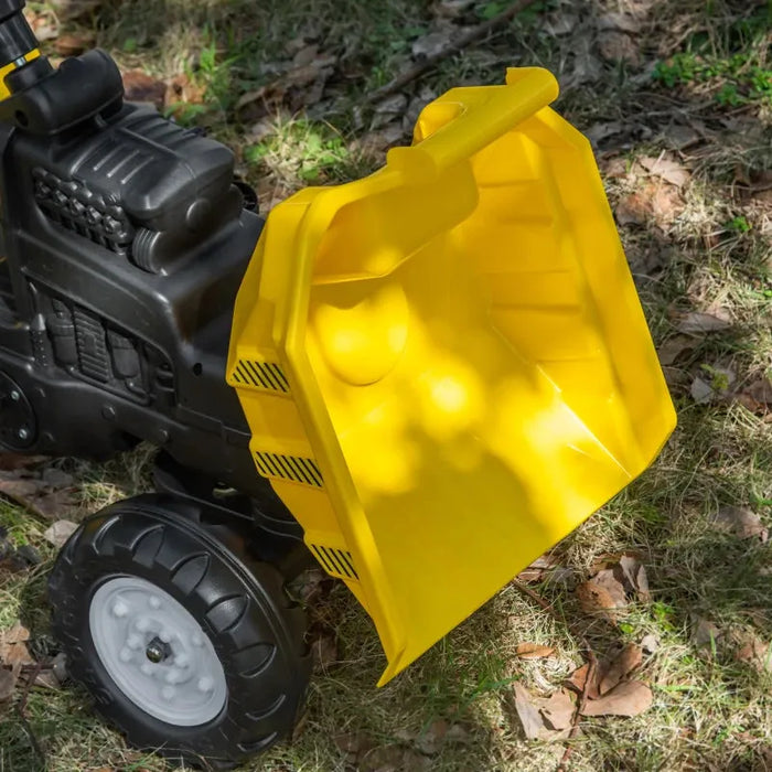 Kids Ride on Pedal Tractor with Manual Control Bucket - Little and Giant Explorers HOMCOM